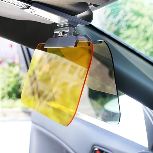 Acteck - Automotive Sun Visors for Car, Van, Truck, Polarized Protection, Universal Install Anti-Glare Extender - White-Front_Standard 