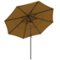 Outsunny - 3 Tiers Outdoor Patio Umbrella with Crank, Push Button Tilt for Deck - Tan-Front_Standard