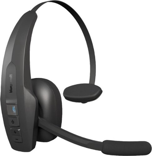  BlueParrott - Pro B350 Wireless Bluetooth Mono Headset with 98% AI Voice Isolation Mics and Lightweight Headband - Black