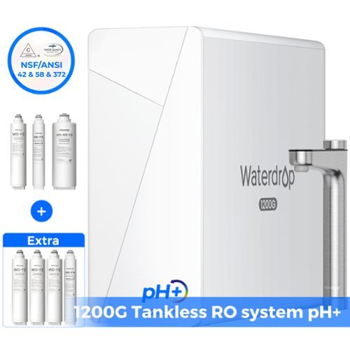 Waterdrop - X12 Reverse Osmosis System Multi-method Reverse Osmosis Filtration System - White-Front_Standard 