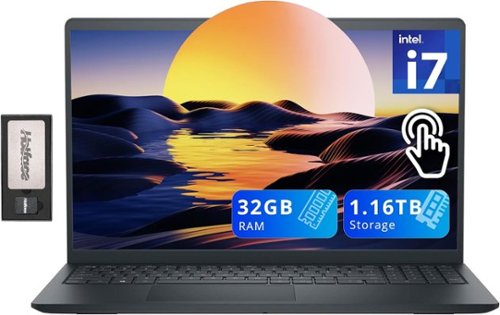 Dell - Inspiron 15 3530 15.6" Touch Laptop,Intel i7-1355U,32GB DDR4 RAM,1TB PCIe SSD,Win 11,160GB Dock Station Set - Black-Front_Standard 