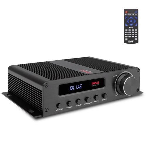 Pyle - Wireless Bluetooth Amplifier - Black-Front_Standard 