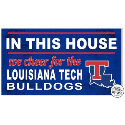 Jardine - Louisiana Tech Bulldogs 11'' x 20'' Indoor/Outdoor In This House Sign - Blue-Front_Standard 