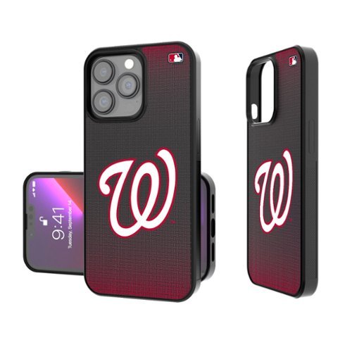 Keyscaper - MLB - Washington Nationals Linen Logo iPhone Bump Case - 16 Pro Max - Black-Front_Standard 