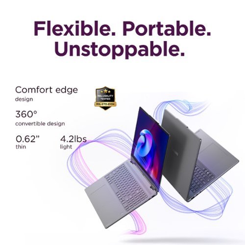 Lenovo Yoga 7i 2-in-1 - Copilot+ PC - 16 2K Touchscreen Laptop - Intel Core Ultra 5 Processor 2024 - 16GB Memory - 512GB SSD - Luna Grey WORLDWIDE DELIVERY