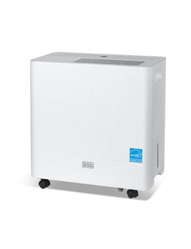 Black+Decker - 50-Pint Portable Dehumidifier, Dehumidifier for Home up to 4500 Sq. Ft. Coverage - White-Front_Standard 