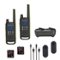 Motorola - Solutions T803 35 mi. Bluetooth Two-Way Radio Black/Green, 2-Pack with desk charger - Black / Green-Front_Standard
