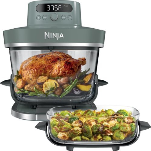 Ninja - Crispi Pro 6-in-1 Countertop Glass Air Fryer - Ash Gray