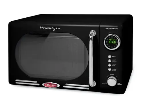Nostalgia RETROWAVE PURIS 5  
10:00  
POWER  
PRESET DEFROST  
INSTANT START  
PAUSE/CANCEL  
ENTER  
AUTO COOKING  
TIME WEIGHT