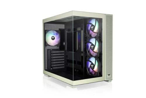 Thermaltake - View 380 TG ARGB  Mid Tower ATX PC Case - Matcha Green