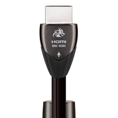 AudioQuest Dragon 48 10'   4K-8K-10K 48Gbps  In-Wall Rated HDMI Cable - Matte Black with Gloss Black Stripes GLOBAL SHIPPING