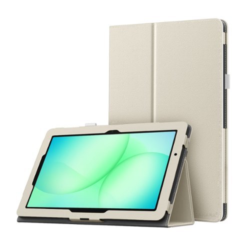 SaharaCase - Samsung Galaxy Tab A11+ / Tab A9+ 11" Folio Case – Auto Sleep/Wake, Bi-Fold Stand, Hand Strap | Indy Series - Lime Stone-Front_Standard 