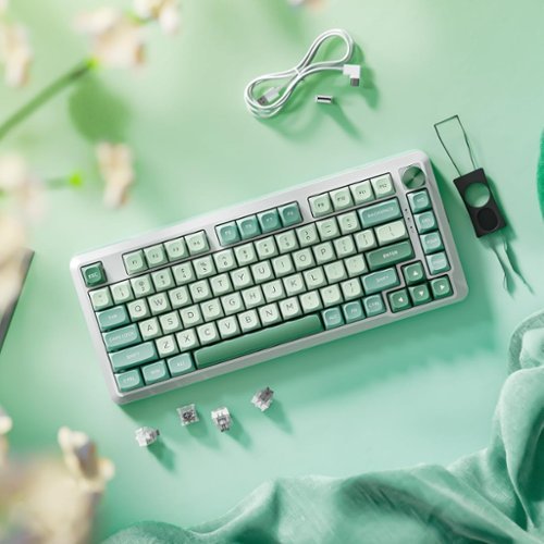 REDRAGON Wireless Mechanical Gaming Keyboard with Gasket Mounted, RGB Backlit 81 Keys, 75% Layout, Hot-Swappable - Dark green/Light green WHERE TO BUY