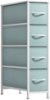Sorbus - Narrow Dresser with 4 Drawers, Vertical Slim Storage Chest of Drawers with Steel Frame - Aqua-Front_Standard
