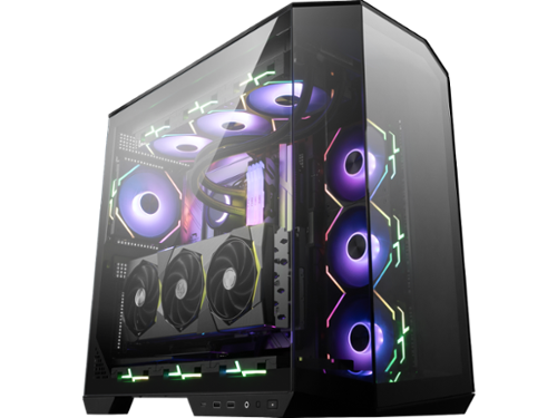 MSI - MAG PANO 100L PZ Gaming Computer Case - Black-Front_Standard 