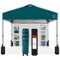 Best Choice Products - 10x10ft Easy Setup Pop Up Canopy, Portable Tent w/ Side Wall, 1-Button Push, Case - Cerulean-Front_Standard