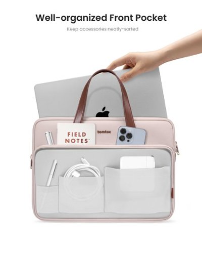 tomtoc Versatile-A12 Laptop Shoulder Case Bag for 14 inch MacBook Pro, 13 MacBook Air & Pro, Microsoft Surface Laptop - Blush Pink HOW TO BUY