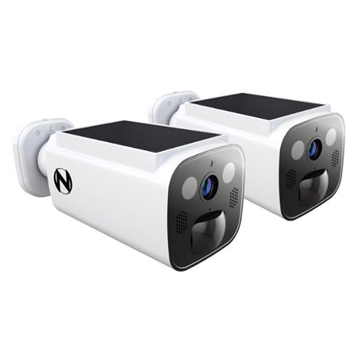 Night Owl - Solar Powered Wire Free 2K Camera with Spotlight and 2-Way Audio  (2-Pack) - White