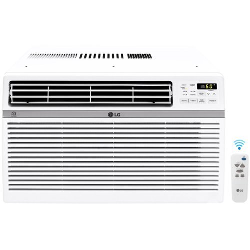 LG - 1,000 Sq. Ft. 18,000 BTU 230V Smart Window Air Conditioner - White-Front_Standard 