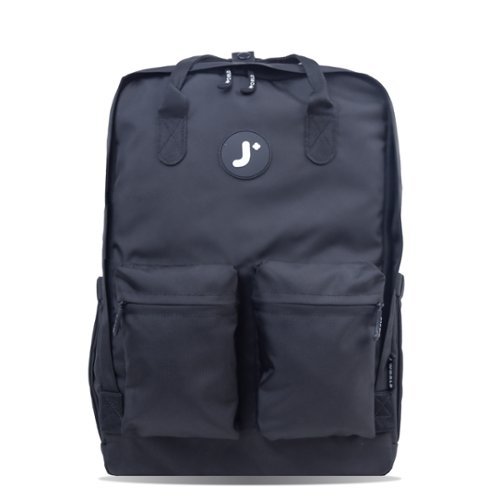 J World - Unisex Timo Multi-Functional Laptop Backpack for School and Travel - BLACK-Front_Standard 