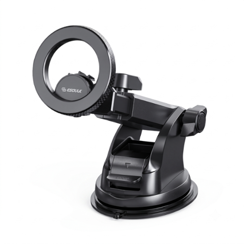 Esoulk - Magnetic iPhone Magsafe Compatible Car Phone Holder Mount for Dashboard/Windshield – - Black-Front_Standard 