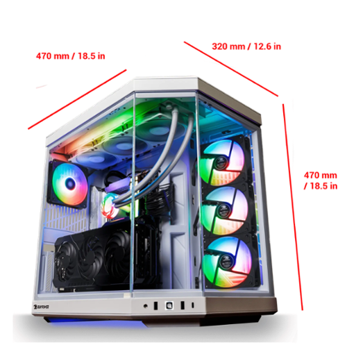 iBUYPOWER Y70 Snow Gaming Desktop PC AMD Ryzen 9 9900X