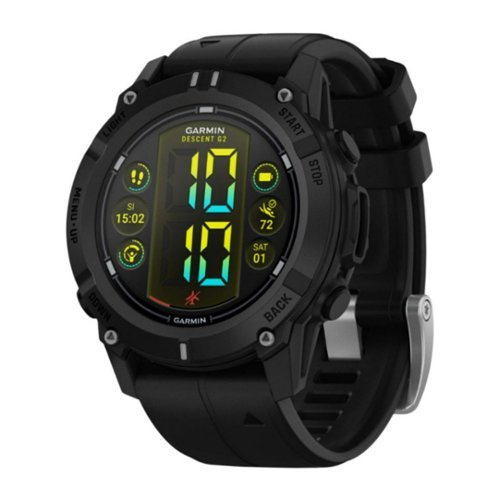 Garmin - Descent G2 Dive 45mm GPS Smart Watch Black - Black - (2025)-Front_Standard 