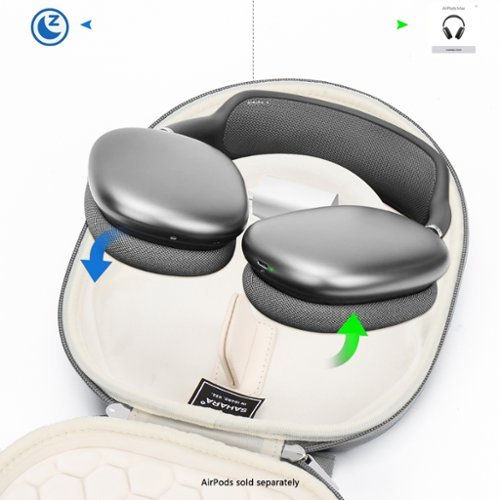 SaharaCase Travel Carry Case for Apple Airpods Max - Mist Gray GLOBAL SHIPPING