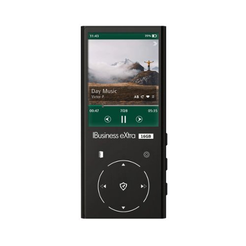 Samvix - IBusiness eXtra 16GB Kosher MP3 Player (Black)-Front_Standard 
