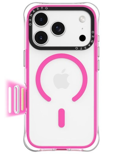 Ornarto - Air Case for iPhone 17 Pro Max Clear, Compatible with MagSafe, Built-in Air Phone Cover - Hot Pink-Front_Standard 