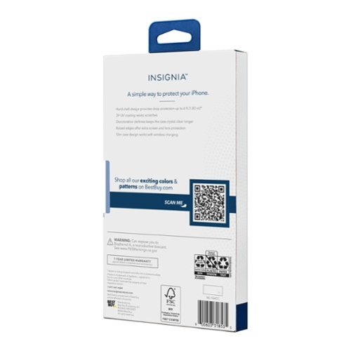 Insignia™ Hard-Shell Case for iPhone 17e/16e/15/14/13 - Clear SHOP ONLINE