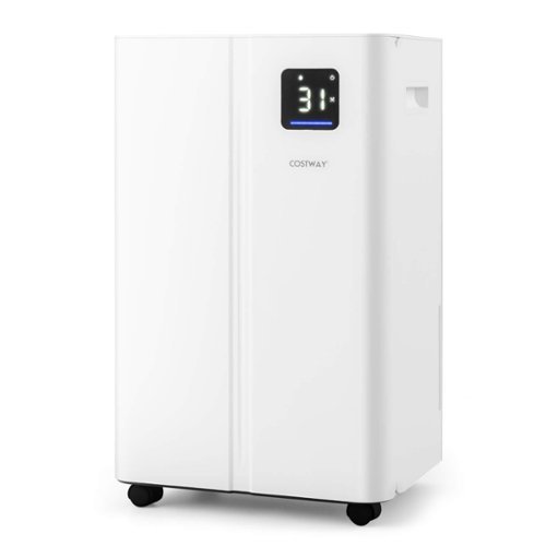 Costway - Dehumidifier for Basement 54 Pints Dehumidifier with 4L Water Tank 4500 Sq.Ft - White-Front_Standard 