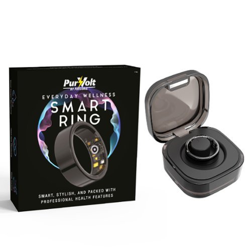 Pursonic - Everyday Wellness Smart Ring (S/M) – Sleek Health & Sleep Tracker with Magnetic Charging Base - Black - (2025)-Front_Standard 