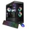 iBUYPOWER - Y40 Gaming Desktop PC - AMD Ryzen 9 7900X, NVIDIA GeForce RTX 5070Ti 16GB, 32GB DDR5 RGB RAM, 2TB NVMe SSD_Y40BA9N57T01 - Black-Front_Standard