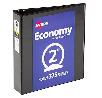 Avery - 2" 3-Ring View Binders - Black-Front_Standard 