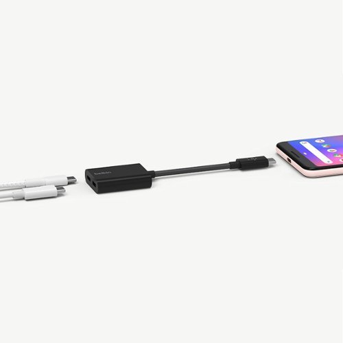 Belkin RockStar USB-C Audio + Charge Adapter, for iPad Pro, Galaxy, Note, Google Pixel, LG G6, Sony Xperia, OnePlus - Black GLOBAL SHIPPING