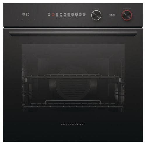Fisher & Paykel - 24" Single Iluminated Icons w/Dials Oven - Black