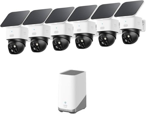eufy - SoloCam S340 Solar Security Cameras Wireless Outdoor 6-cam kit 360° Pan & Tilt Surveillance 2.4 GHz Wi-Fi No Monthly Fee-Front_Standard 