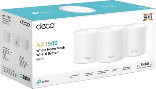 TP-Link Deco X10 AX1500 Dual-Band Whole Home Mesh Wi-Fi 6 System, Supports up to 120 Connected Devices (3-Pack) - White GLOBAL SHIPPING