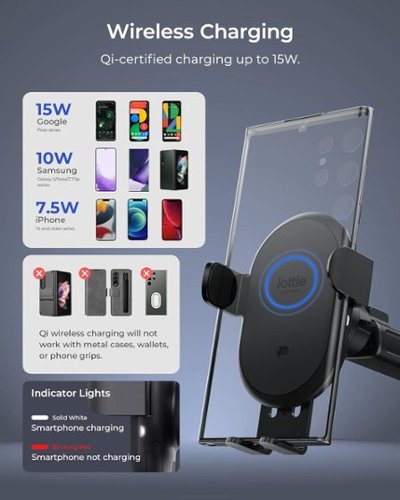 iOttie Auto Sense 2 Wireless Dashboard & Windshield Car Mount - Black GLOBAL SHIPPING