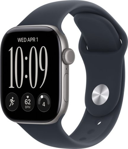 Apple Watch Series 12 (GPS) 42mm Aluminum Case with Navy Blue Sport Band - S/M - Space Gray - (2026)