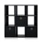Furinno - Simplistic 9-Cube Organizer with Bins - Espresso/Black-Front_Standard