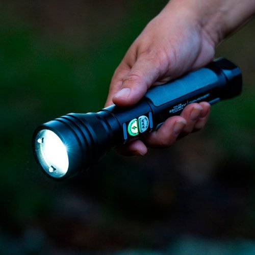 Police Security Twin Power 600 Lumen Flashlight - Black - Black GLOBAL SHIPPING