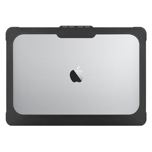 SaharaCase - Apple MacBook Pro 13-Inch Case (M1/M2 Chip) | Shock-Absorbing Corners | Hard Shell | Venture Series - Clear/Black-Front_Standard 