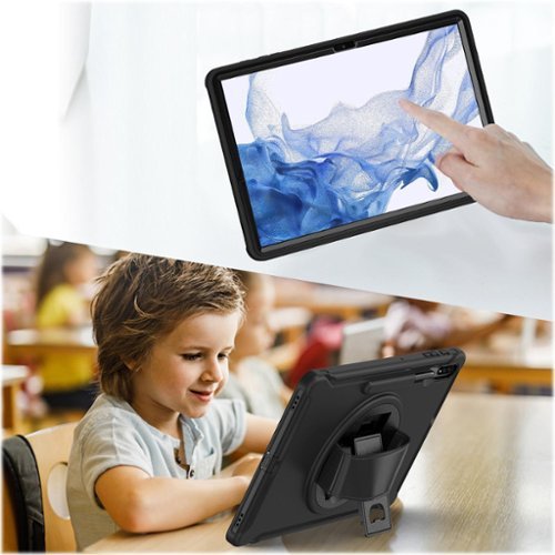 SaharaCase PROTECTION Hand Strap Series Case for Samsung Galaxy Tab S8 Ultra - Black WORLDWIDE DELIVERY