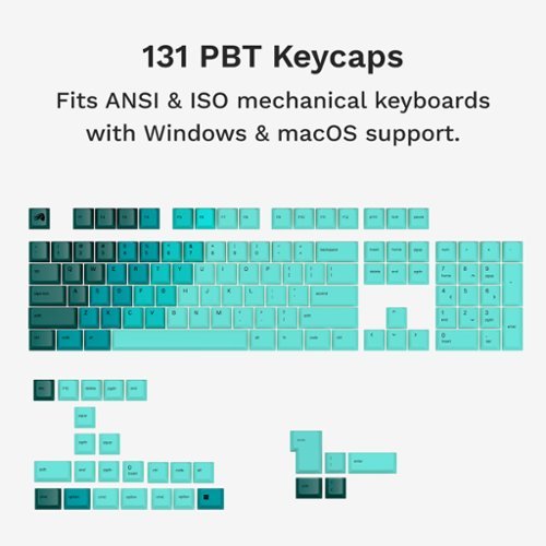 Glorious GPBT Gradient Universal Keycap Set Compatible with Most 100% 85% 80% TKL 60% Compact 75% Mechanical Keyboards - Rainforest V2 GLOBAL SHIPPING