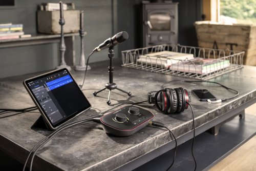 Focusrite Vocaster One Studio is the essential broadcast quality podcast kit for solo creators - Black BUY ONLINE