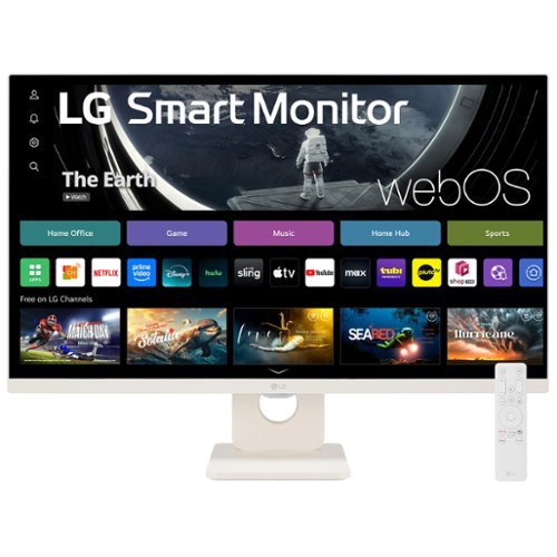 LG - 32" VA 4K UHD 60Hz Smart Monitor (HDMI, USB-C) - White-Front_Standard 