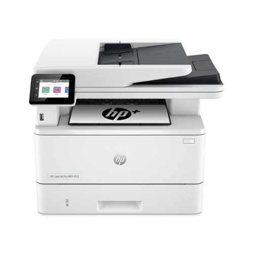 HP - LaserJet Pro MFP 4101fdne All-In-One Black-and- Laser Printer with 3 months of Instant Ink included with HP+ - White-Front_Standard 