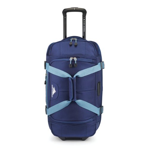 High Sierra Fairlead Collection 22 Expandable Wheeled Duffel Bag - True Navy/Graphite Blue WORLDWIDE DELIVERY